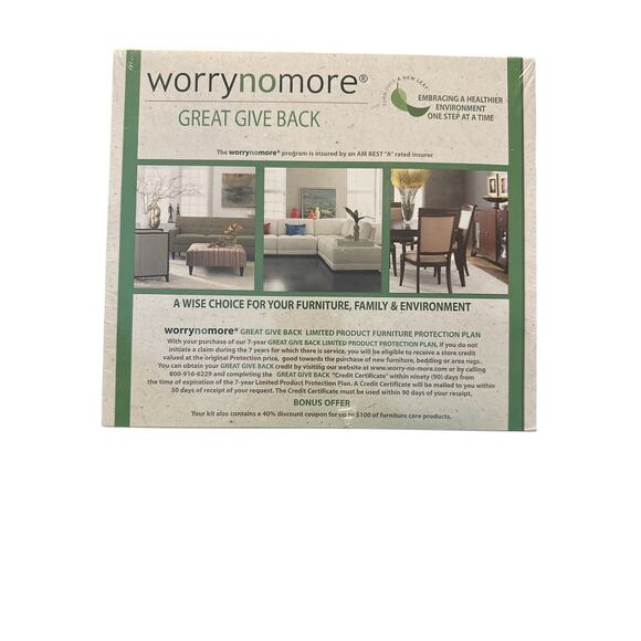 New WorryNoMore Great Give Back Furniture Care Kit Sealed Worry No More - Picture 1 of 2
